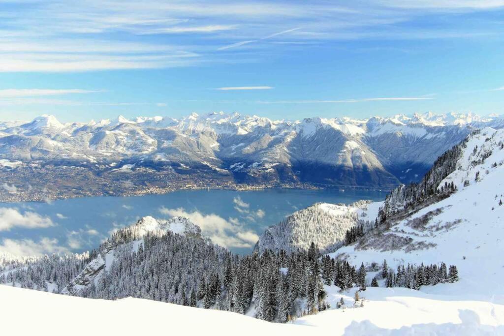 Duplex En Station Vue Sur Lac Leman Thollon-les-Memises 外观 照片